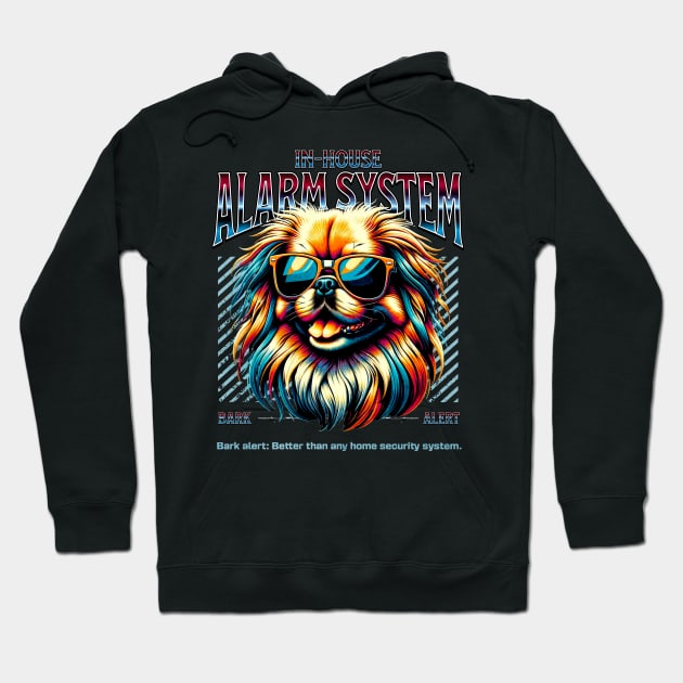 Bark Alert Pekingese Dog Hoodie by Miami Neon Designs